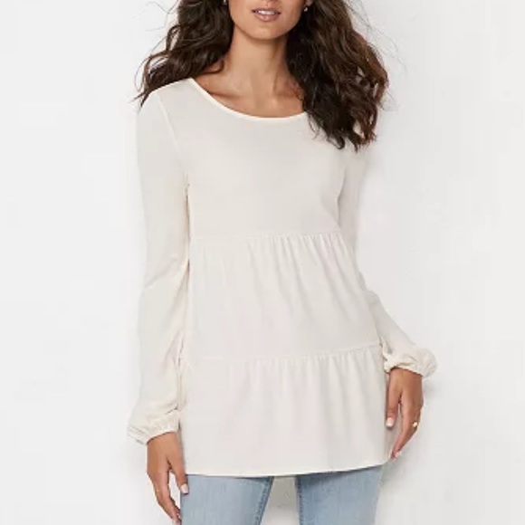 Lauren Conrad Tiered Tunic Top - Picture 1 of 4